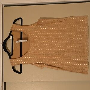 Chico's Beige and Gold Sequin Tank Chico's Size 0 NWT